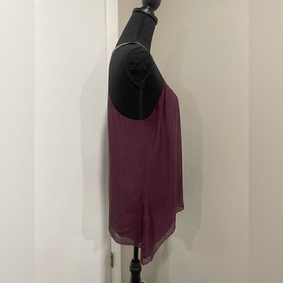 Burgundy Top 100% Silk - Picture 6 of 7